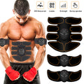 Abs Stimulator, Rechargeable Electric Muscle Toner for Men Women Abdominal Work Out, Wireless Portable to-Go Gym Device, Fitness Equipment, Black