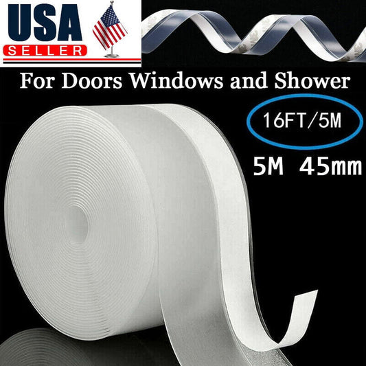 DFITO Weather Stripping Silicone Seal Strip Sealing Tape Window Silicone Door Stopper Clear Self Adhesive Weather Stripping Bottom Stopper