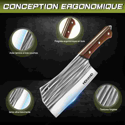 7 Inch High Carbon Stainless Steel Sharp Kitchen Knife with Ergonomic Handle