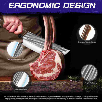 7 Inch High Carbon Stainless Steel Sharp Kitchen Knife with Ergonomic Handle