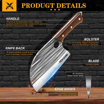 7 Inch High Carbon Stainless Steel Sharp Kitchen Knife with Ergonomic Handle