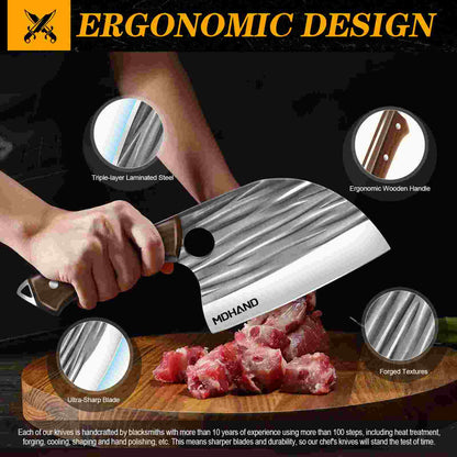 7 Inch High Carbon Stainless Steel Sharp Kitchen Knife with Ergonomic Handle
