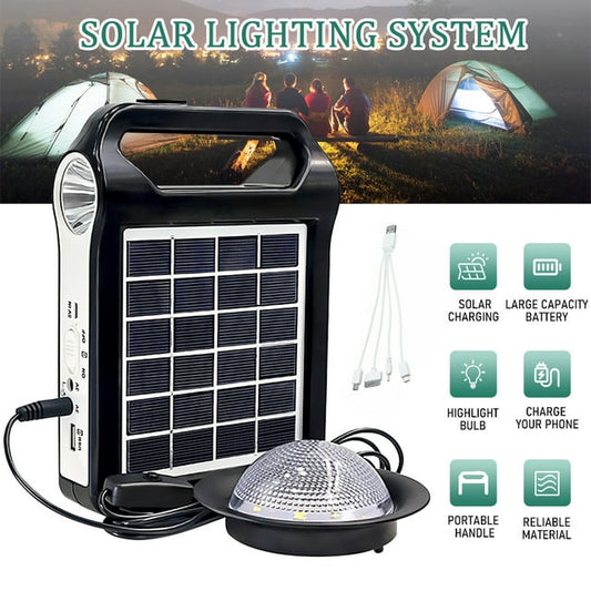 Portable Generator, DFITO Portable Power Station with LED Display / MP3 Player / FM Radio, Solar Power Bank for Camping Outdoor Family Rv Emergency