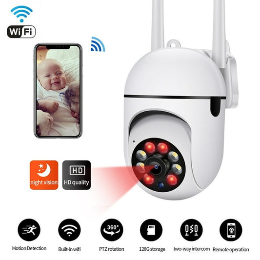 Security Camera,DFITO 5G Wifi Wireless Security Camera System Outdoor Home Night Vision Cam 1080P HD,White