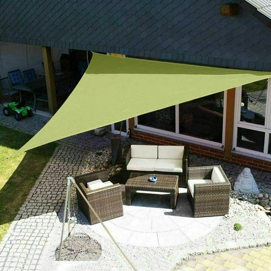 Sun Shade Sail Triangle,DFITO Hang Outdoor Waterproof Sun Shade Sail Triangle 90% UV Block Protection for Patio Pool Top Cover Canopy Outdoor Awnings Backyard, Garden, Patio