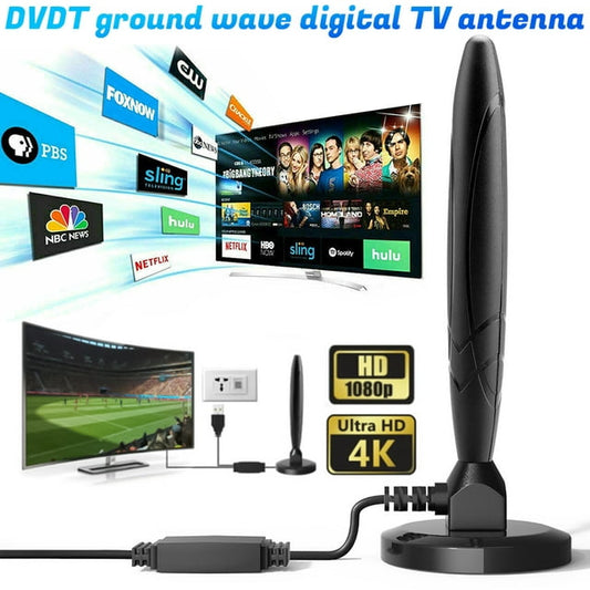 TV Antenna -DFITO Indoor/Outdoor Digital Antenna Up 350 Miles Range, Support 4K 1080p All Television Outdoor Smart TV