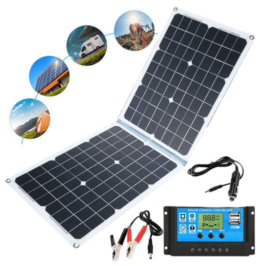 Foldable Solar Panel ¨C 100W Portable Solar Panels Battery Charger USB Power Bank Station for Camping,Cell Phone,Tablet and 5-18V Devices