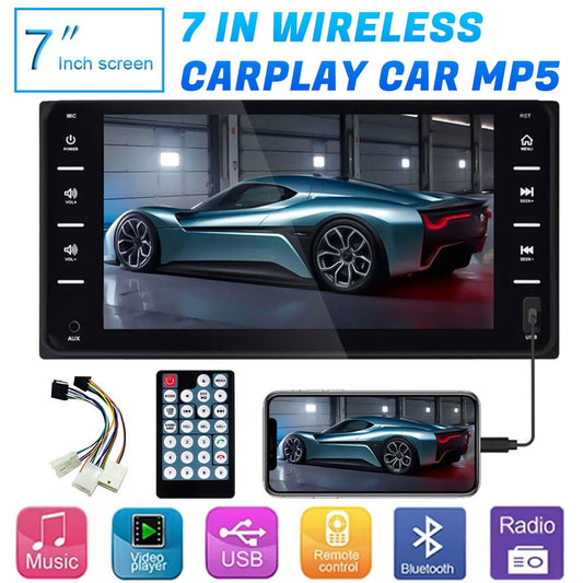 DFITO 7inch Double Din Car Stereo Audio Bluetooth MP5 Player USB FM Multimedia Radio