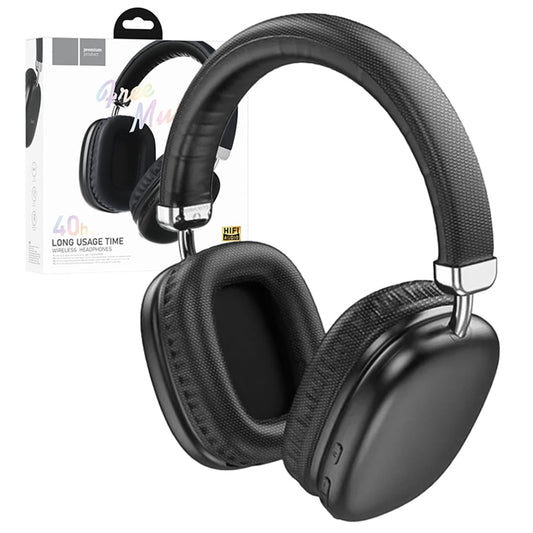 DFITO Wireless Headphones Over-Ear Headphones Active Noise Cancelling Bluetooth Headphones with Microphones, 42 Hours Playtime, HiFi Audio Adjustable Headphones - Black