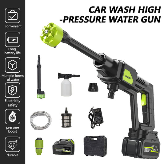 Cordless Pressure Washer -DFITO 800PSI Portable Power Washer with 3.0Ah 12000mAh Battery 6-in-1 Nozzle - Handheld High-Pressure Car Washer Gun - Power Cleaner for Car/Garden/Home/Floor