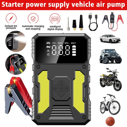 Jump Starter with Air Compressor - DFITO 2000A Portable Jump Starter Jump Pack for Car Battery(All Gas/10L Diesel),20000mAh 150PSI 12V Air Pump with Digital Display, 3 Modes LED Light, Jumper Cable