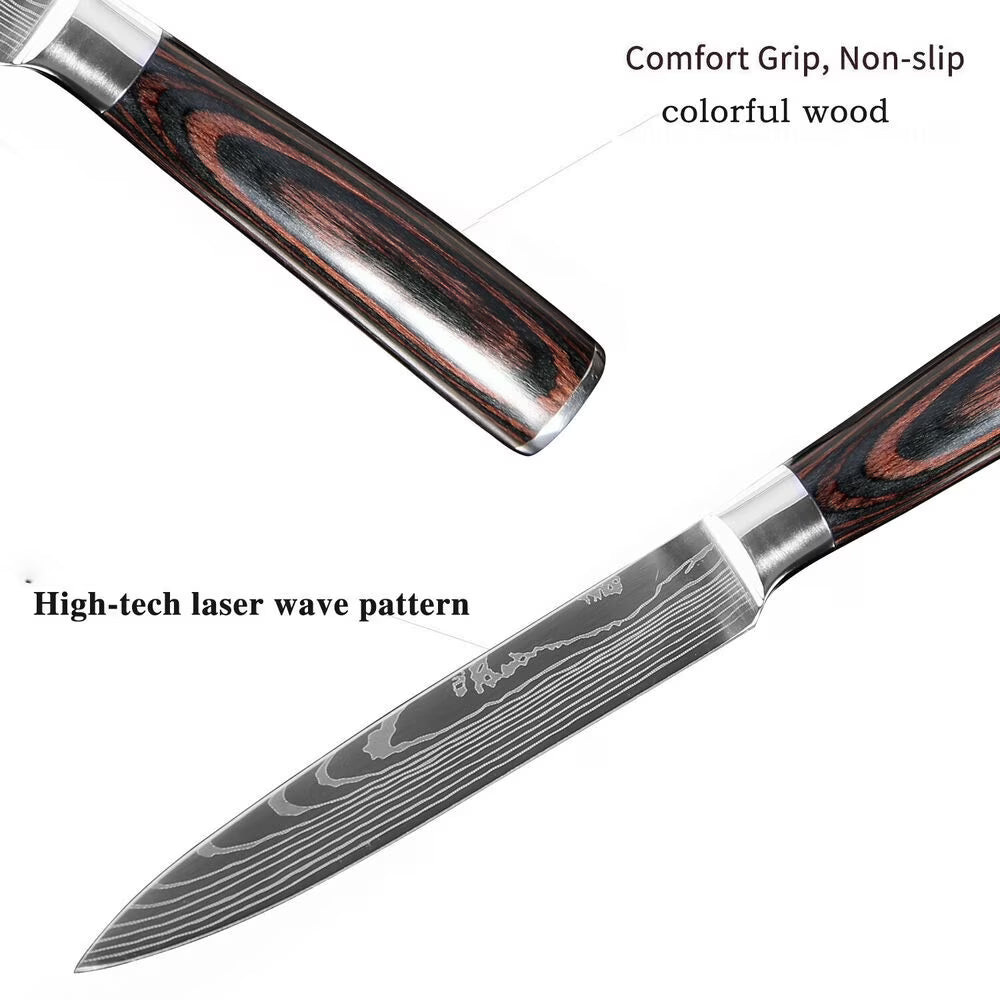 5inch Kitchen Knife Japanese Damascus Stainless Steel Pattern Chef