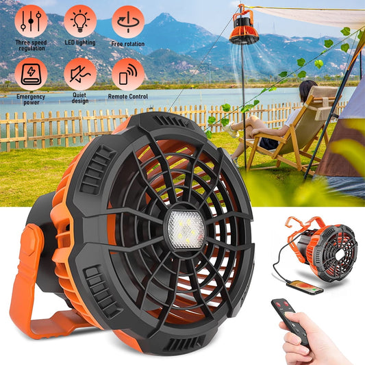 DFITO 17 cm 3-Speed Remote Controlled Clip On Portable Fan