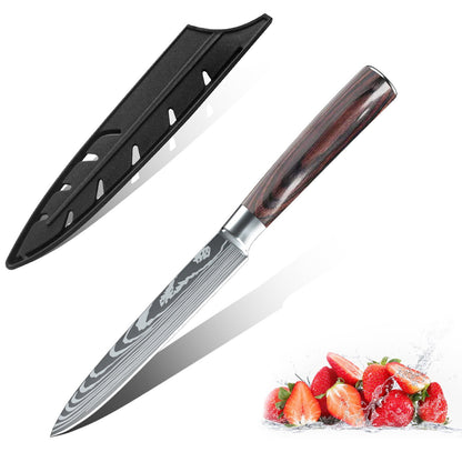 5inch Kitchen Knife Japanese Damascus Stainless Steel Pattern Chef