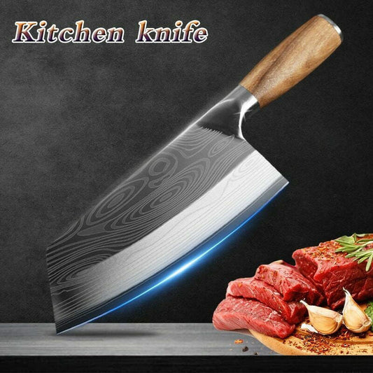 DFITO Multi Purpose Kitchen Butcher Knife 8 Inch, Stainless Steel Cleaver Knife for Meat Cutting, Kitchen Knife for Home, Kitchen and Restaurants, Kitchen Gift