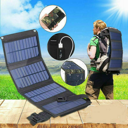 DFITO 100W 10V Solar Panel,Foldable Solar Power Backup, Off-Grid Supplies for Outdoor Camping, Emergency,Power Outage