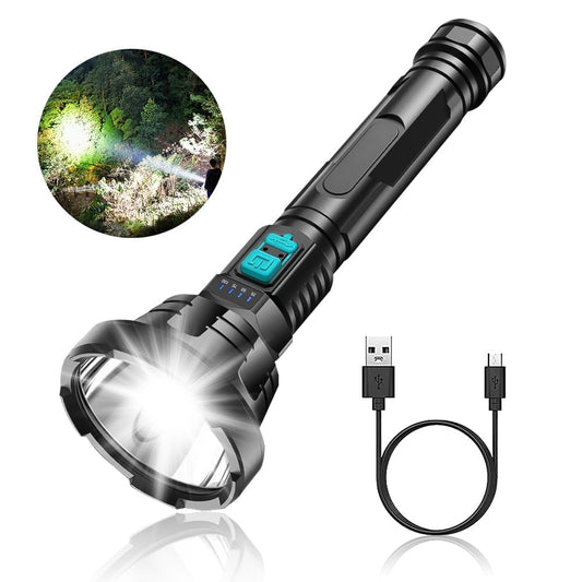 Flashlight Super Bright 90000LM LED Torch Rechargeable Battery