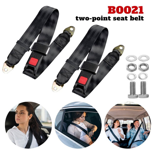 Universal Lap Seat Belt,DFITO Retractable 2 Point Safety Seat Belt Straps Car Vehicle Adjustable Belt Kit,Black