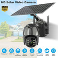 Solar Battery Powered Wifi Outdoor Home Security Camera System Pan/IP66 Waterproof