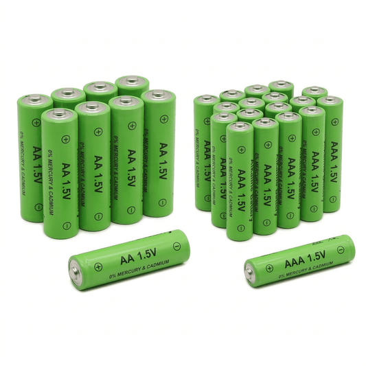 DFITO 32-Count AA & AAA High-Performance Alkaline Batteries Value Pack, 16 AA and 16 AAA Batteries for Storage