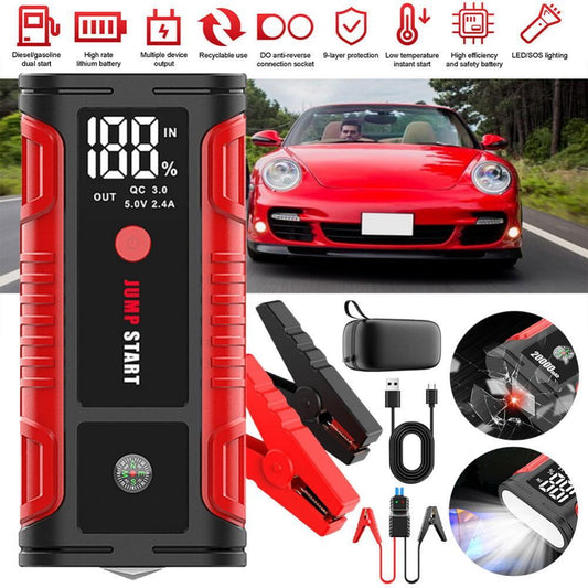 DFITO Car Jump Starter 2000A Jump Starter Battery Pack for Up to 8.0L Gas and 6.0L Diesel Engines,Portable 12V Jump Box with USB Ports, Storage Case, and LED Light