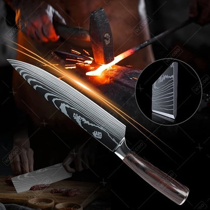 2PCS Kitchen Chef Knife Set Superior High-Carbon Stainless Steel Knives