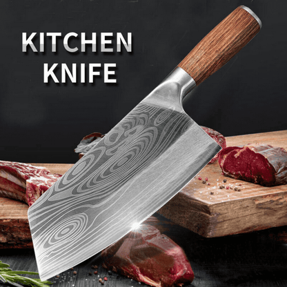 Kitchen Butcher Knife Stainless Steel -DFITO 8 Inch Multi Purpose Best for Home Kitchen and Restaurants Chef Knife Heavy Duty Chopper Meat Cleaver