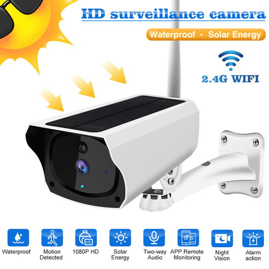 Outdoor Security Camera Wireless, DFITO Solar Powered Wifi System, Pan Tilt, 2K Night Vision, Two Way Talk, for Video Surveillance