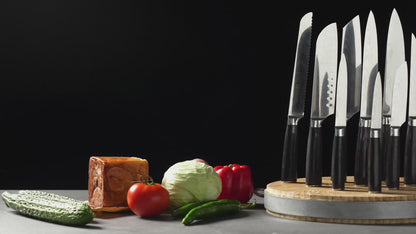 DFITO 10PCS Chef Knife Sets Damascus Kitchen Knives High Carbon Stainless Steel Knife Set