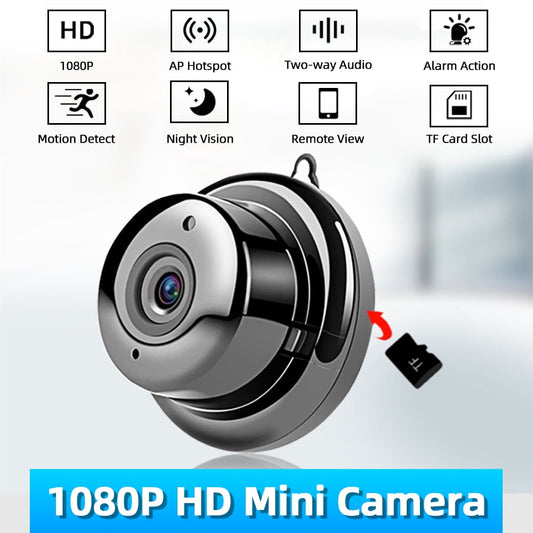 1080P HD Indoor Security Camera Baby Pet Monitor,WiFi Wireless Mini CCTV Camera with App,Wide Angle,V380 Pro Home IP Camera Two Way Audio Night Vision,with 32GB SD Card