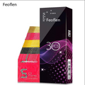 Feoflen 30pcs 5 Types Ultra Thin Condoms Sexy Latex Dots Pleasure Natural Rubber Condones Male Contraception Penis Sleeve