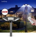 Lanfuny 200W LED Solar street Light flood Outdoor Solar Road Lamp Garden Waterproof remote control Power Decoration Pathway Spot Motion