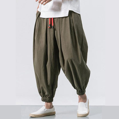 Men's Vintage Drawstring Harem Pants