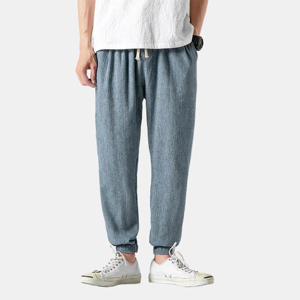 Men's Linen Drawstring Slacks