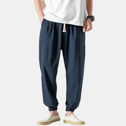 Men's Linen Drawstring Slacks