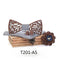 Men's Paisley Wooden Bow Tie Handkerchief Set