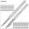 Hawsary 10pcs 11# 23# Carbon Steel Surgical Scalpel Blades + 1pc Handle Scalpel DIY Cutting Tool PCB Repair Animal Surgical Knife