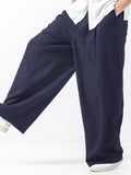 Men's Cotton Casual Wide-leg Pants