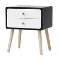 Nordic Wood Nightstands Dresser 2 Drawer Bedside End Table Bedroom Furniture 42*32*50cm Dropshipping HWC