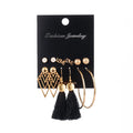 12 Pairs/Set Women's Earrings Set Pearl Earrings For Women Bohemian Fashion Jewelry 2020 Geometric Crystal Heart Stud Earrings