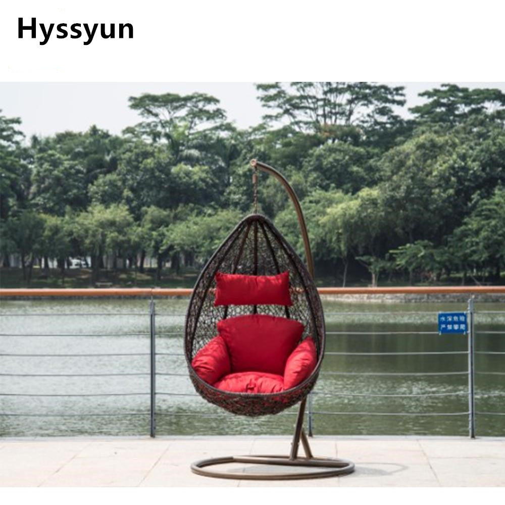 Hyssyun cheap price Outdoor patio egg swing hanging chair for garden